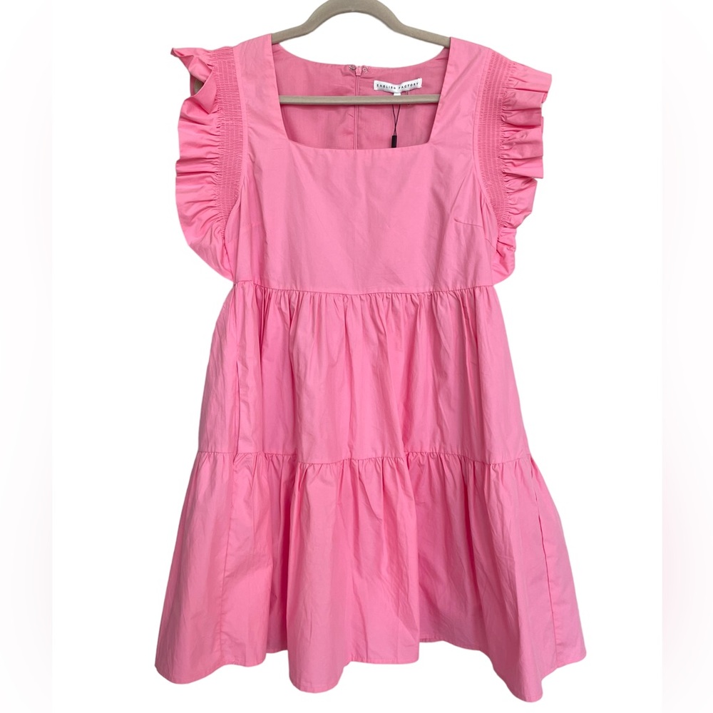 NEW! English Factory Pink Ruffled Mini Dress